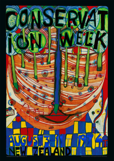 Conservation Week (grüne Version) von Friedensreich Hundertwasser